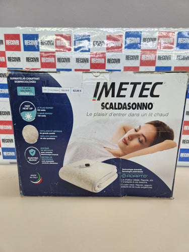 Imetec Adapto - Calientacamas individual 150x80 cm, 100% lana y merino, tecnología patentada, rápido calentamiento, sistema de protección Electro Block, controlador con 6 niveles de temperaturas